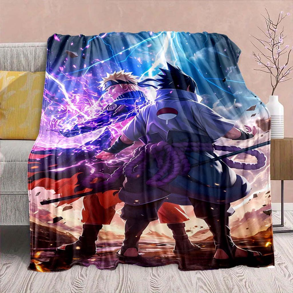 Naruto Anime Flanelová deka - Měkká teplá ideální na pohovku, do postele, na kempování, cestování, do kanceláře, domácí dekorace -QJY