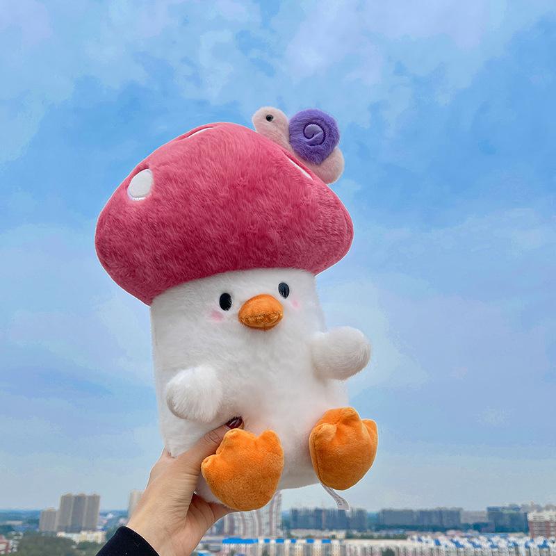 

Mushroom Chicken Plush Toy Mushroom Doll Turned Into Mushroom Chicken Snail Doll Children S Gift 24cm рожевий