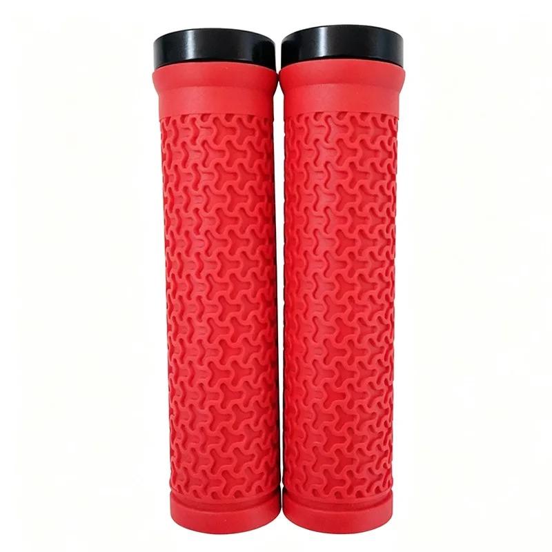 Rubber Bike Grips Non-slip Mtb Cuffs BMX Mountain Bike Handlebar Grips Single-side Locking Handlebar Cover Durable Bicycle Parts
