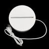 Base Stand Night LED Light Lamp Base 3D Crystal Glass Resin Art Display Stand