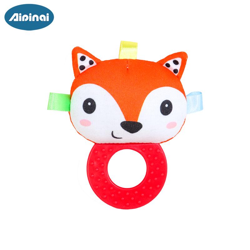 

Детская ручная погремушка и прорезыватель для зубов для возраста 0-2 лет: Детская погремушка-кольцо с животными