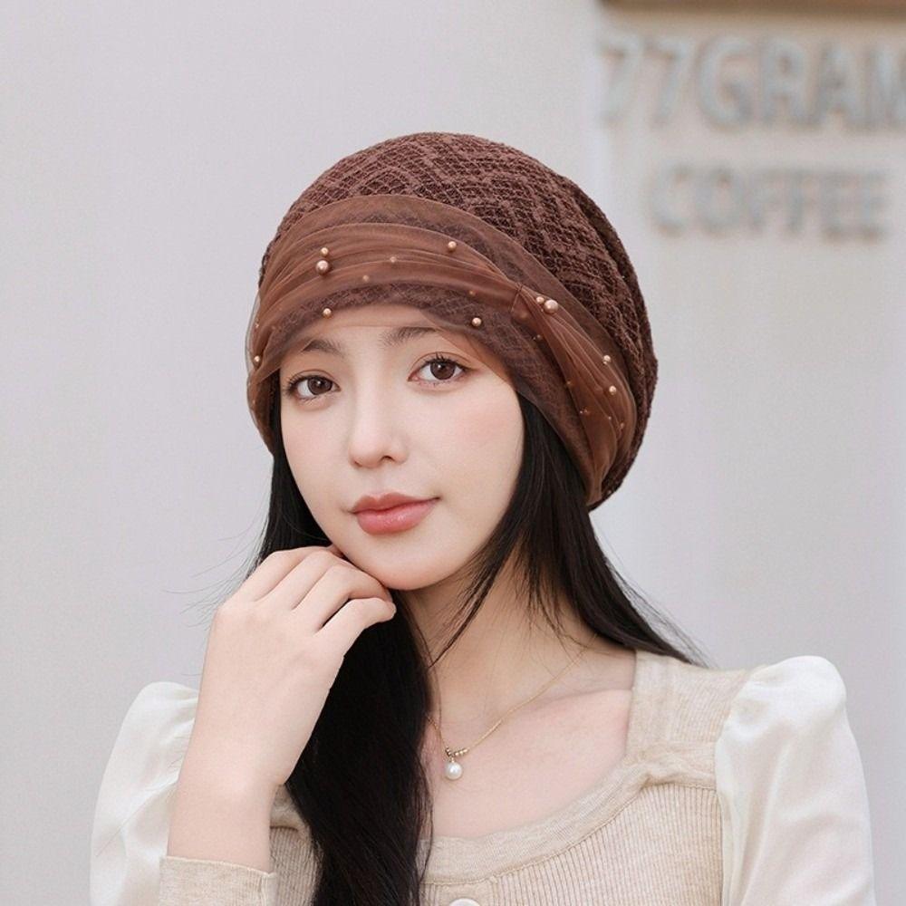 Beading Muslim Hijab Hats Cotton Turban Head Wrap Headwrap Underscarf Hat Cancer Bandanas