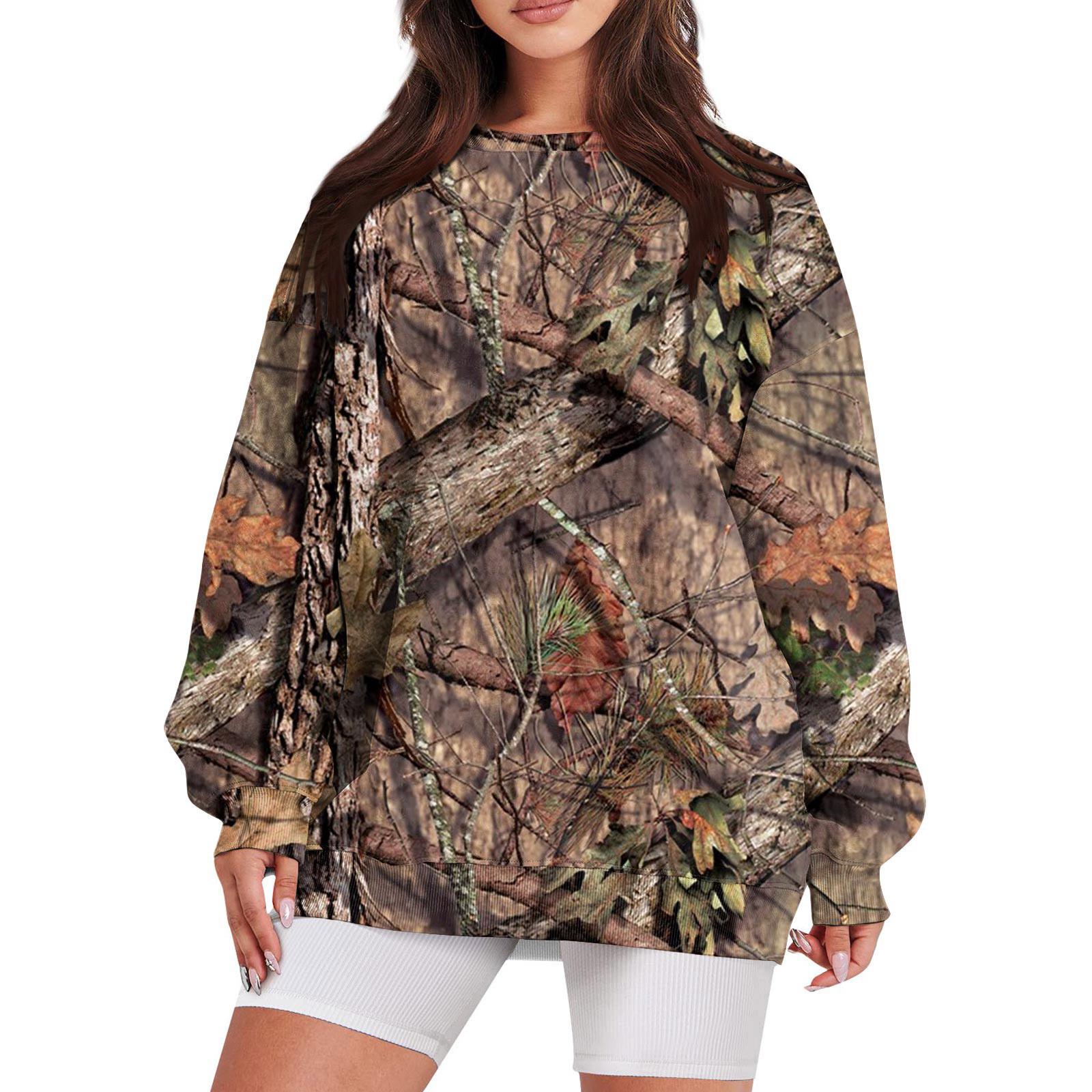 

Женская повседневная модная винтажная толстовка с длинным рукавом и круглым вырезом с принтом, многослойный пуловер, топ XXL кофейный