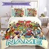 3pcs Custom Name Cartoon He-Man and the Masters of the Universe Bedding Set Duvet Cover Closure Includes 1 Duvet Cover & 2 Pillowcases for All Seasons