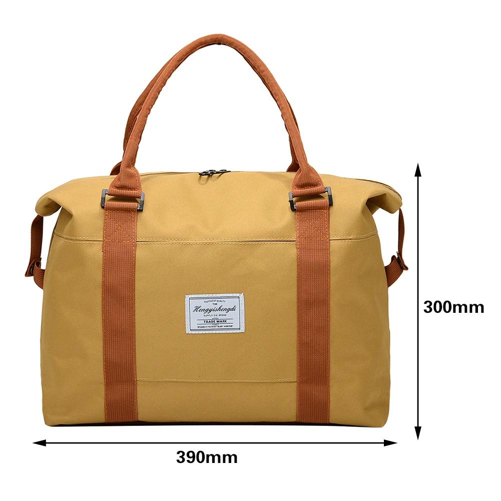 Luggage Travel Bag Portable Carry On Luggage Large Capacity Sports Gym Bags Zipper Pocket For Hiking Camp For Beach Swimming