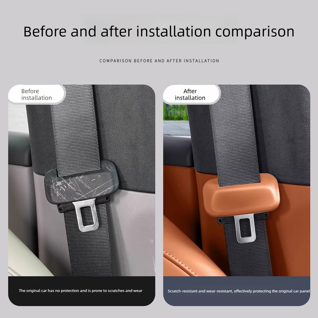 For Chery ICAUR V27 Car Safety Buckle Silicone Protective Case Seat Belt Fixed Plug Scratch Resistant Anti Wear Accessories