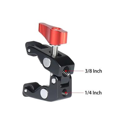1/4" Hole Camera Clamp 3/8" Hole Magic Arm Clamp Sturdy Photo Studio Clamp  Magic Arm Connection