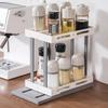 Rotate Seasoning Storage Shelf Sliding Salt Bottle Holder Convenient Spice Storage Rack  Cabinet