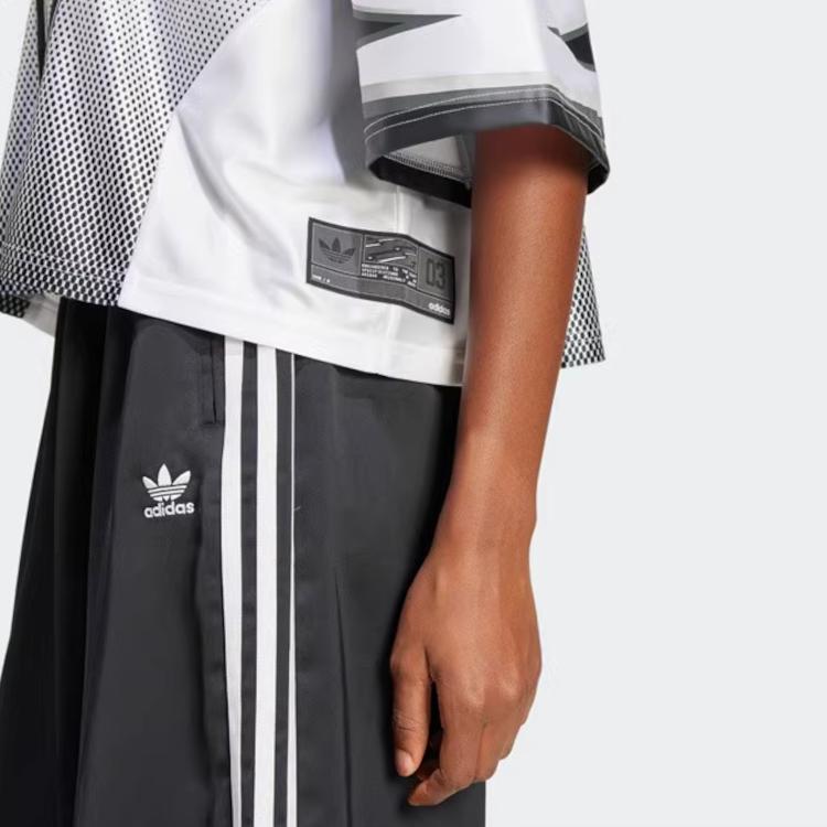 adidas Soft Comfortable Skin-Friendly Loose V-Neck Short Sleeve T-Shirt Women Tops White JX9216