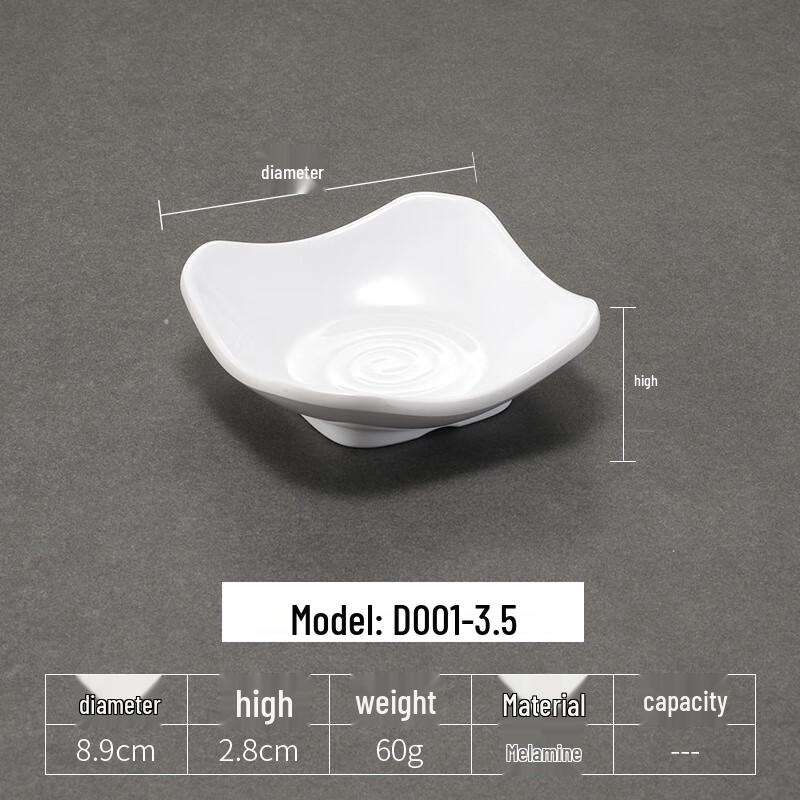 Naiduo Plastic Dipping Sauce Dishes, 10-Pack