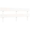 Solid Wood Bed with Headboard White 200x200 cm