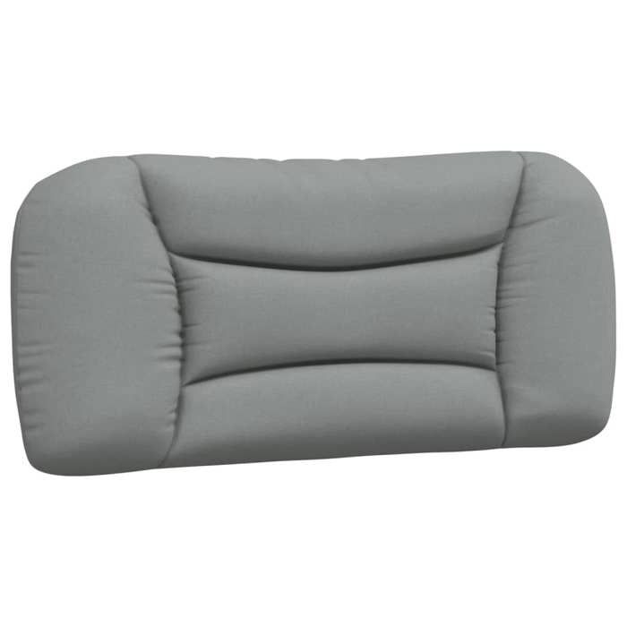 VidaXL Coussin de Tête de Lit, Oreiller de Lecture avec Fermeture à Glissière, Coussin de Lecture pour Lit Chambre, Gris 374525