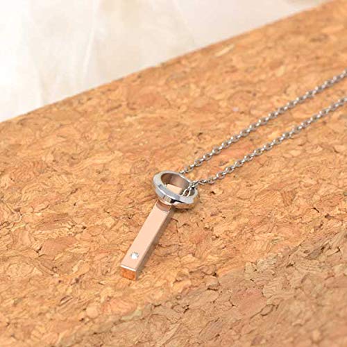fe-fe×phiten Fe-fe Titanium Necklace, Phiten Pink Gold, Women's, Size 46, Diamond, Set of 2 (Necklace and Kotobuki Jewelry Polishing Cloth)