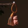 Handcrafted Cypress Cute Blessing Catching Cat Pendant Animal Art For Bags Car Keys Charm Accessories Decoration