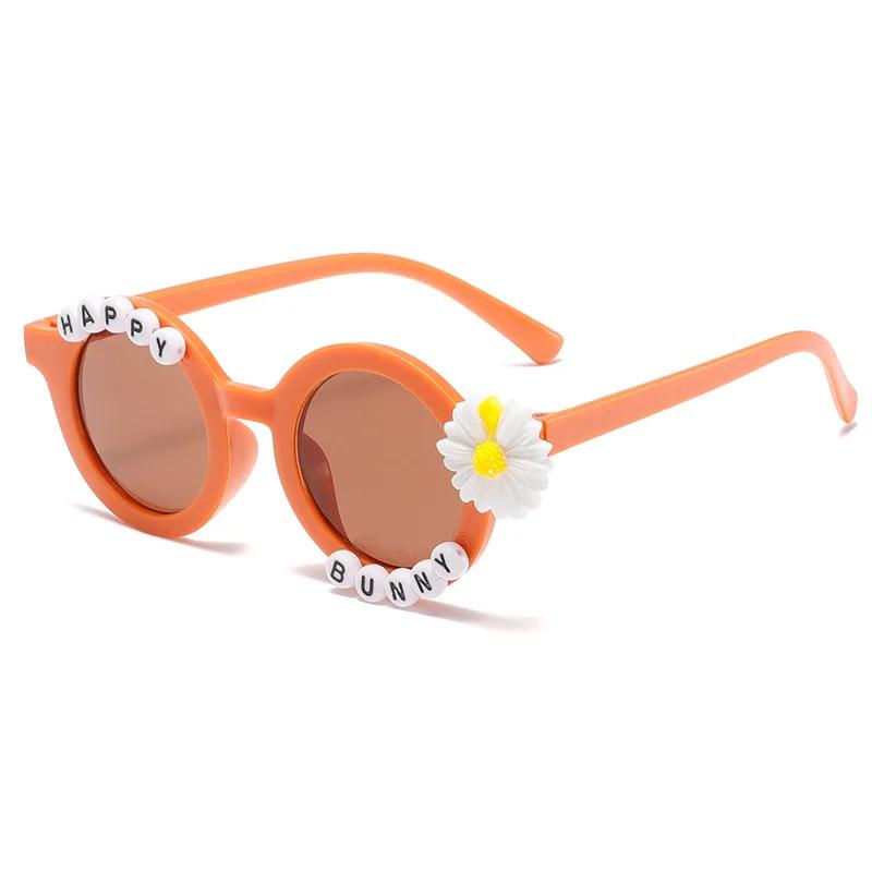 

New Round Flower Frame Kids Sunglasses UV400 Protection Vintage Fashion Summer Shades for Girls Boys Birthday Party