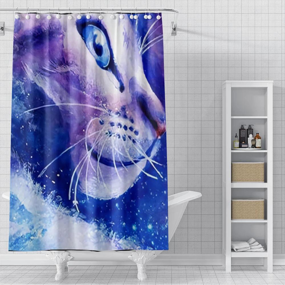 Home Shower Curtains for Bathroom Landscape Animals Waterproof Fabric Bathroom Curtains Modern Shower Curtain 180x200 240x200
