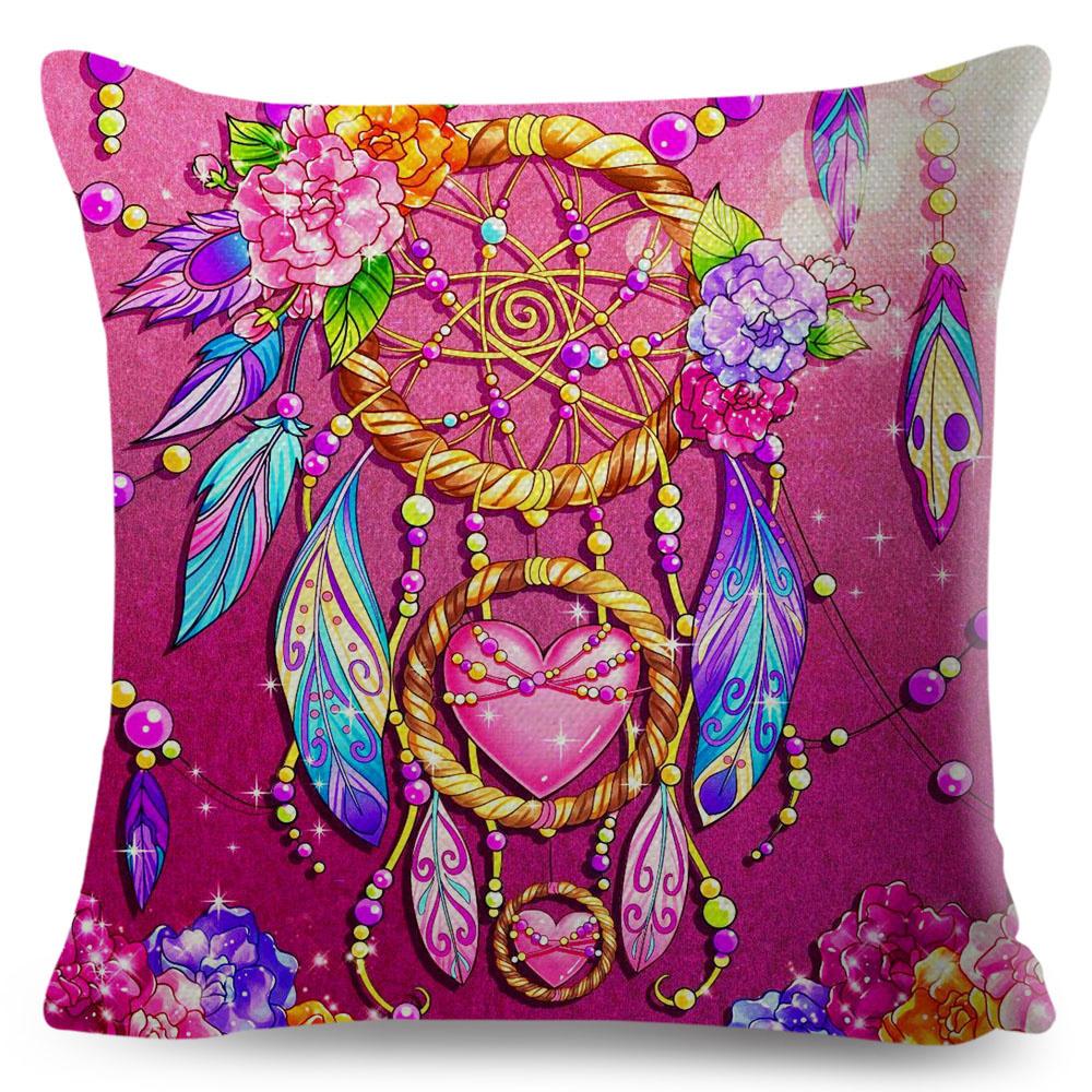 Fantasy Dream Catcher Series Decorative Pillowcase Bohemian watercolor cushion cover Sofa office seat cushion cover Home decor