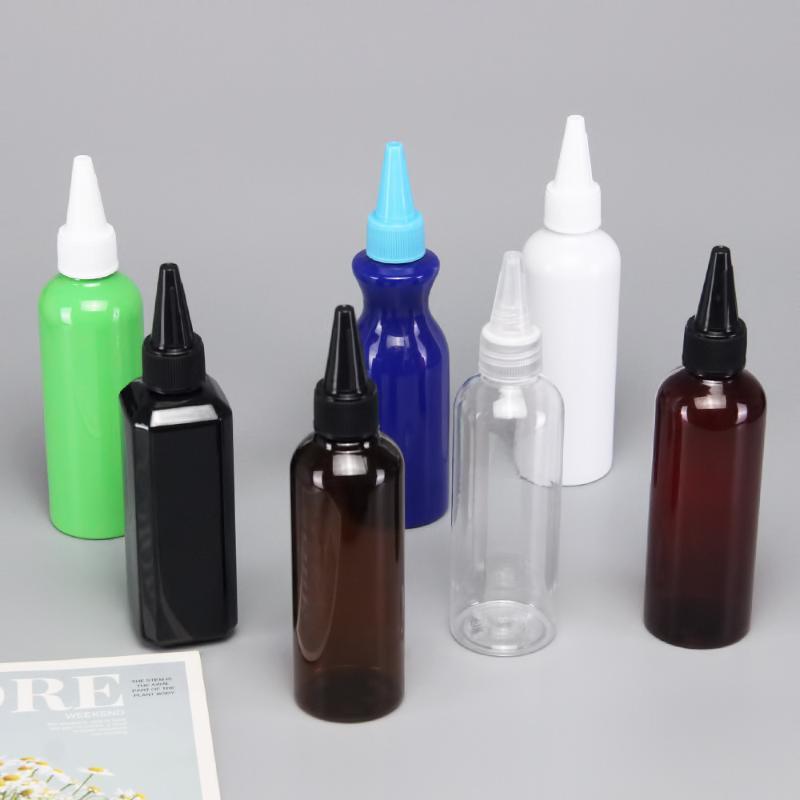 10Pcs Multi-use Squeeze Plastic Bottles Pointed Tip Screw Cap Leakproof Liquid Dispensing Container for Home Kitchen Salon Travel