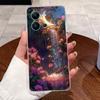 Phone Case For Vivo V25 Y35 Casing Luxury Cute Love Heart Rabbit Funny Pattern Transparent Silicone TPU Soft Shell Back Cover