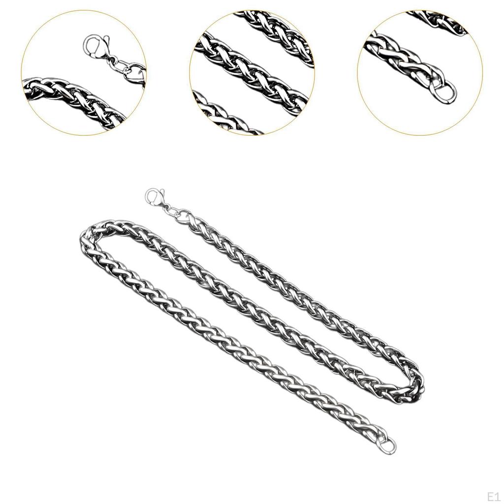 Chain Necklace Choker 3mm Fashion Single Clavicle with Lobster Clasp for