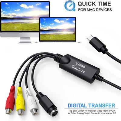 TYPE-C Video Capture Card All The Way AV Capture Card Surveillance Video Capture Card Supports Mobile Phone Collection To Watch Video