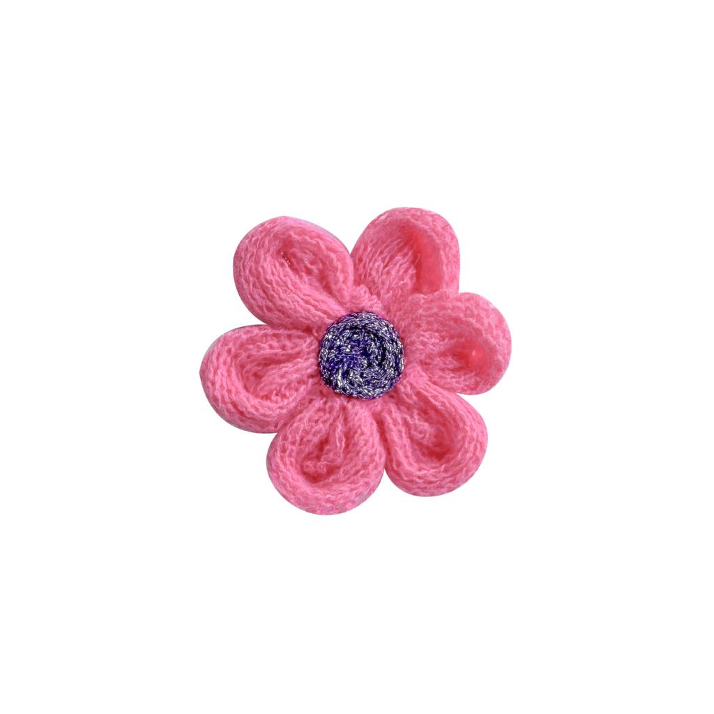 Cute Wool Knitted Flower Jewelry Handmade Diy Six-Petal Flower Accessories Hair Accessories Corsage Clothing Accessories