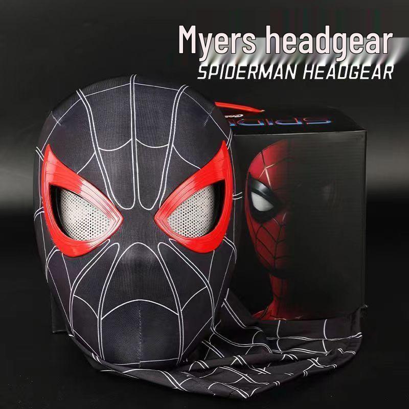 Spider-Man Electric Light-Up Mask - Miles Cosplay Halloween Toy Gift