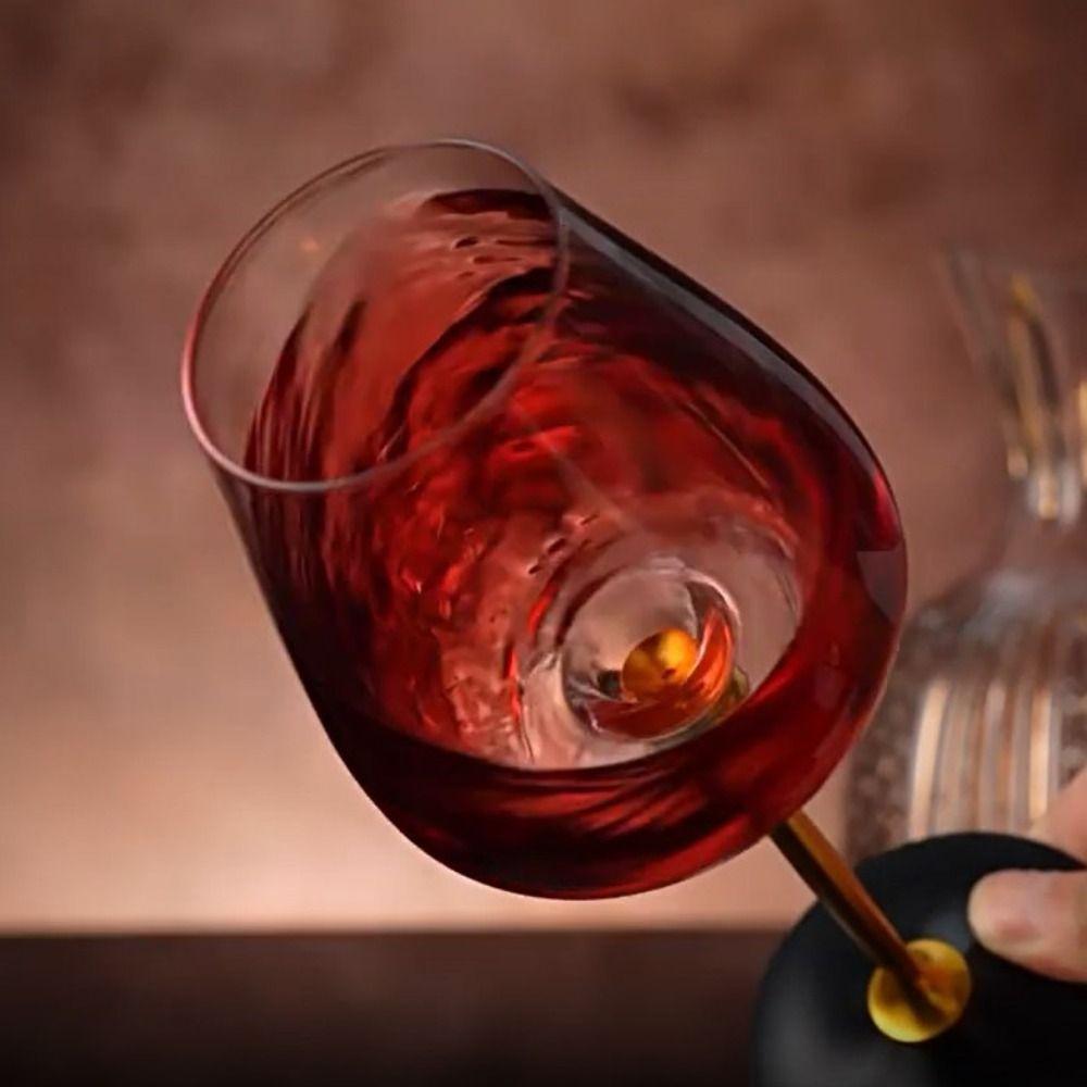 500ml Crystal Goblet Ergonomic Holder Wine Decanter Glass Cup  Cocktails