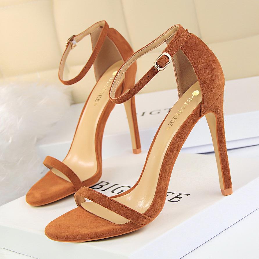 Fashion 2024 Summer Women Extreme High Heels Sandals Gladiator Classic Strap Shoes Lady Nude Platform Nightclub Simple Fashion 126-9