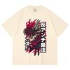 230 Gsm 100% Cotton Black Clover V5 Asta Demon Print Unisex Heavy Cotton T Shirt