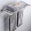 Stainless Steel T-Shaped Towel Rack Bathroom Hotel Use Modern Minimalist Wall Mounted 2-Tier Heavy Duty 30kg Load