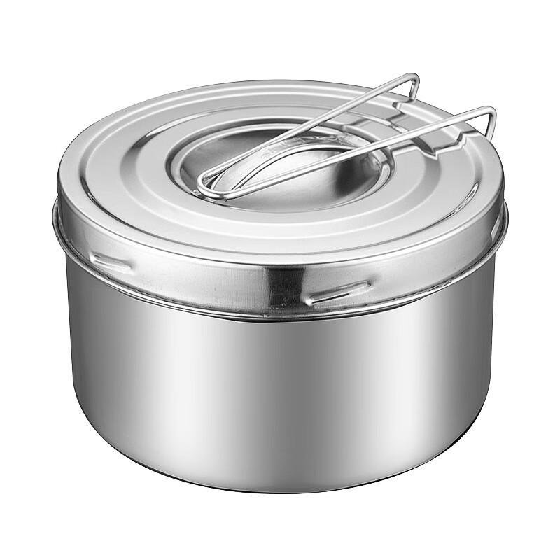 Uto Stainless Steel Round Double-Layer Lunch Box