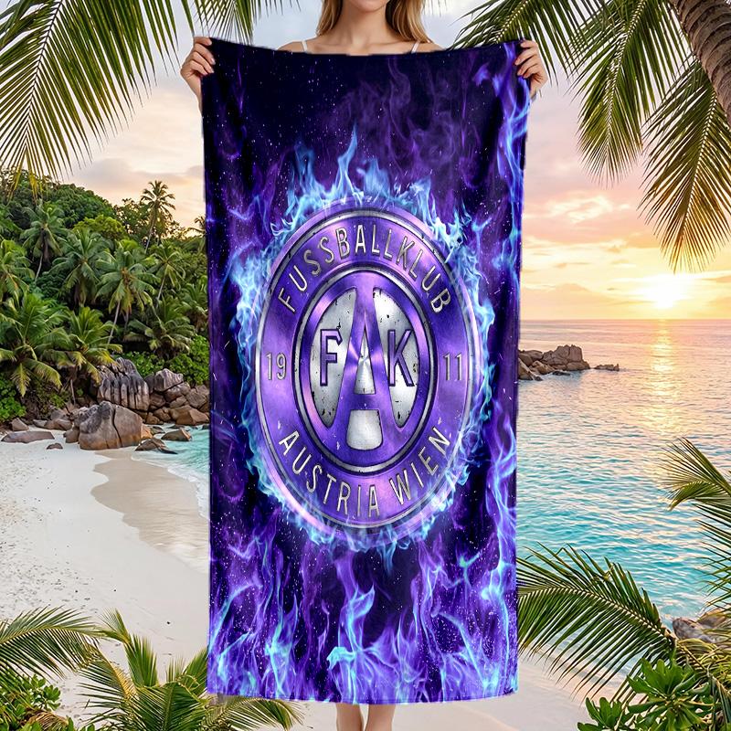 Austria Wien FC stampa Asciugamano da Spiaggia Quick Dry Microfibra Assorbente Portatile da Viaggio Asciugamano da Nuoto
