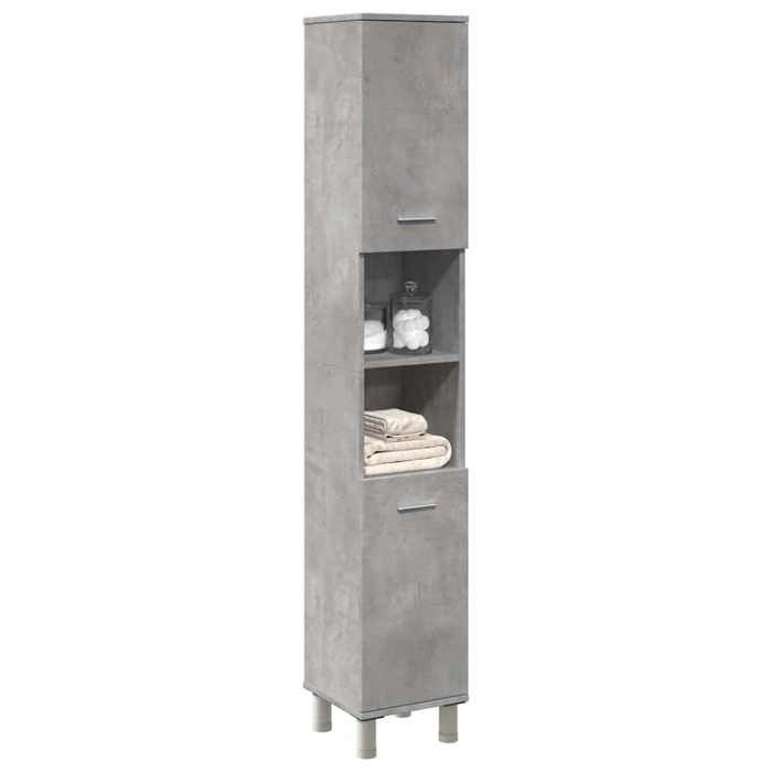 VidaXL Bathroom Cabinet Concrete Grey 30x30x179 Cm Chipboard 856139