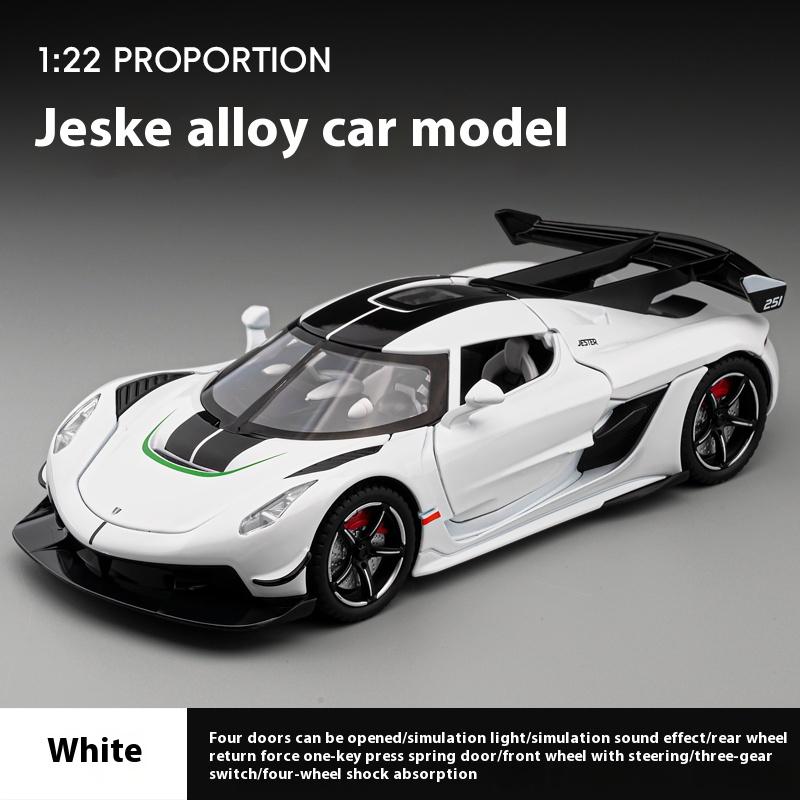 

1:24 KNSG Jesko Alloy Metal Diecast Model Car Supercar Racing Series Sound & Light Collectibles Hobby Birthday Gifts For Boy Toy
