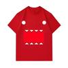 Men's 100% Cotton Short Sleeve O-Neck T-Shirt, Cute Cartoon Big Mouth Monster Print Casual Soft Breathable Tee for Daily Wear Summer Basic Loose Fit T