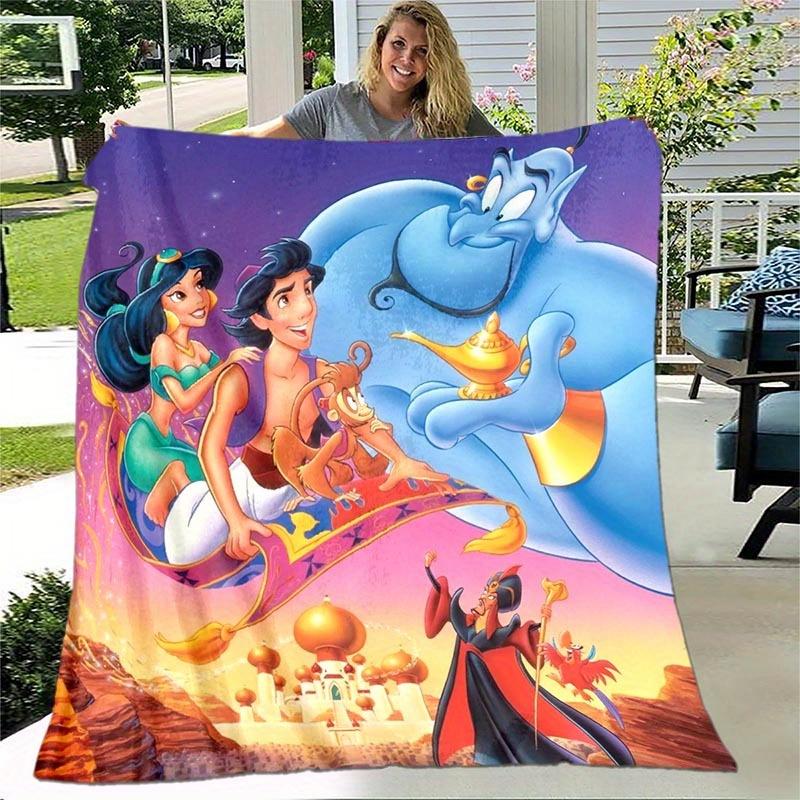 1pc Aladdin Printing Blanket - Soft, All-Season Throw for Office Blanket, Personalized Gift with Adorable Cartoon Design