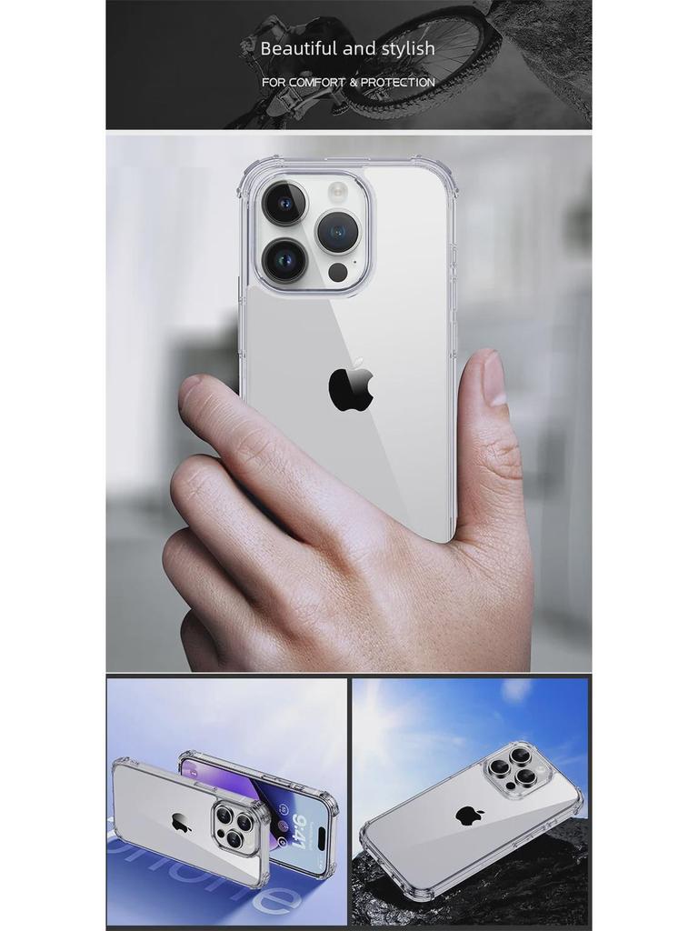 Transparent Airbag Anti-Fall Protective Case for iPhone 15 Pro Max