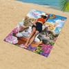 1 szt. Uroczy Kot Motyl Ręcznik Plażowy Szybkoschnący Ręcznik Kąpielowy na Wakacje Plażowe Niezbędny do Fotografii