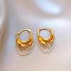 Fashion chain fringed earrings, new popular high-end gold and silver contrasting colors, retro earrings, exaggerated ear buckles