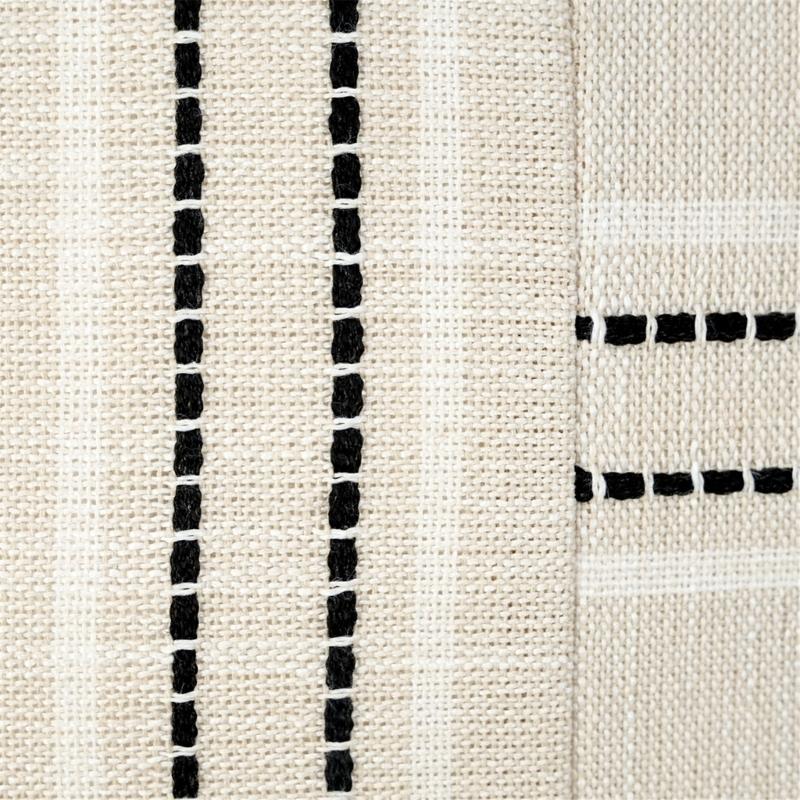 Pillow Case Polyester Cotton Beige with Color Stitching Perfectly for Sofa Bedroom Office Chair Decoration Pillowcase