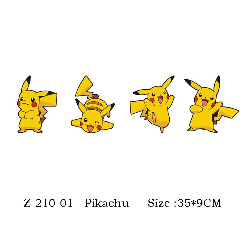 Kawaii Pokemon Pikachu Araba Çıkartmaları Karikatür Stilinde Su Geçirmez Otomatik Cam Sürüş Aynası Çıkartmaları Araba Ön Cam Süslemeleri