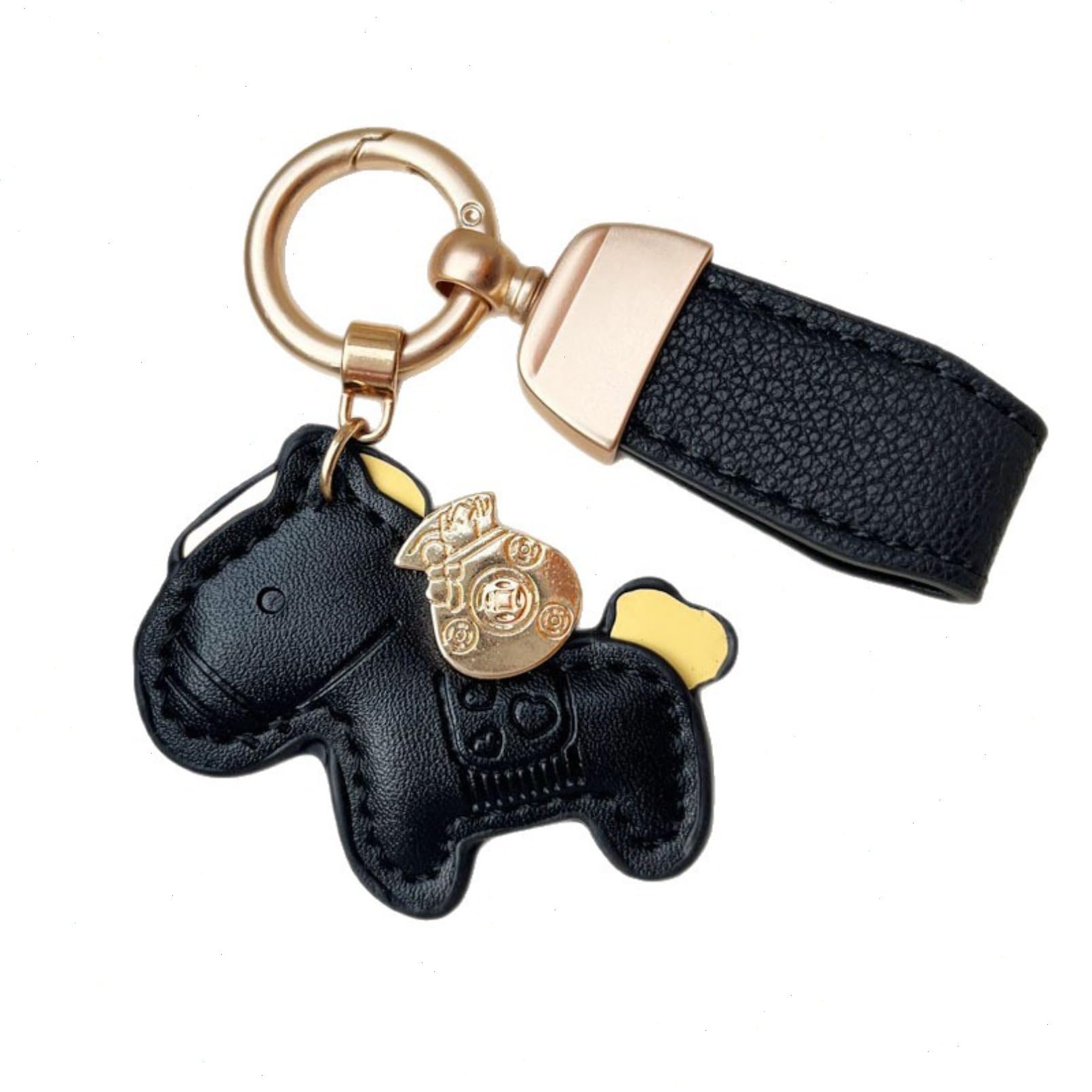 Брелок Daklpiw, Модный, Кожаный, Подвеска-лошадь, Подвеска на сумку, Животное, Шарм-родео, Милый, Аксессуар, Автомобиль чёрный