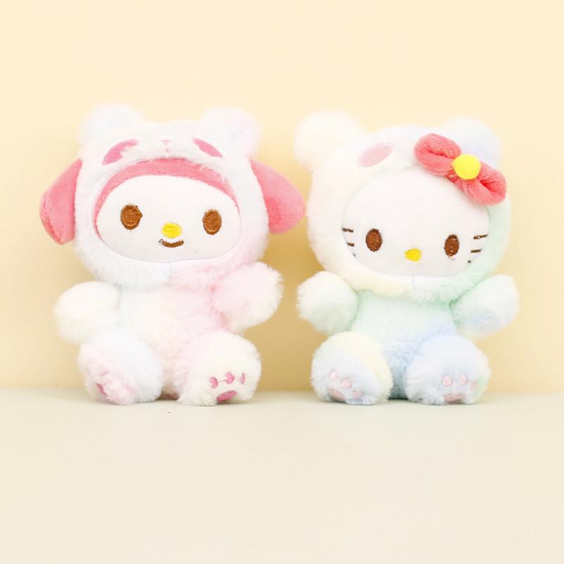 Adorable Sanrio Plush Keychain Featuring Kuromi Cinnamonroll My Melody Dolls