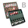 Christmas Spoon Set Cute Coffee Spoon Creative Stirring Spoon Fork Dessert Fork Christmas Gift Box Cutlery 4-Piece
