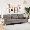 VidaXL 3-seater Sofa with Decorative Pillows Taupe 210 Cm Fabric, Sofa, Living Room Sofa, 3-seater Fabric Sofa, 3278208