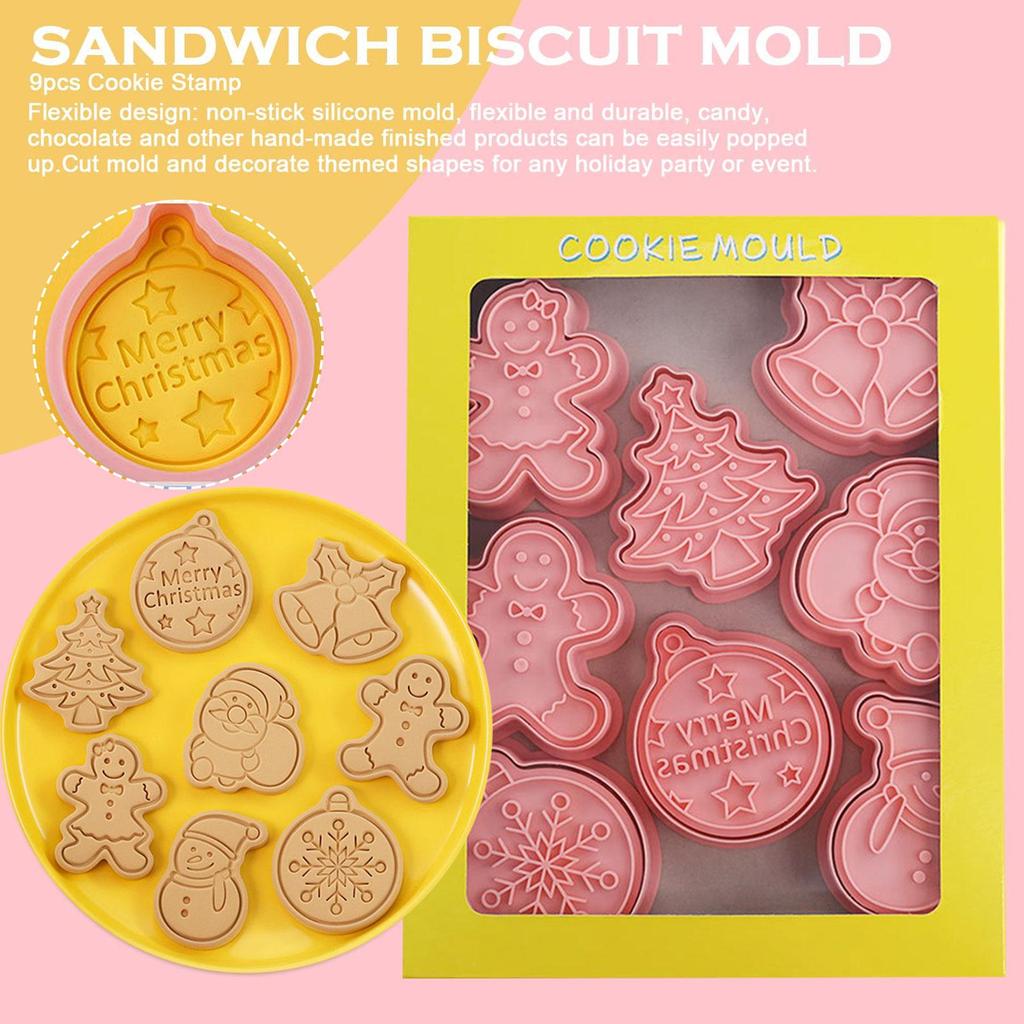 Buy 8Pcs/Set Christmas Biscuit Mold Santa Snowman Tree Cute Pattern