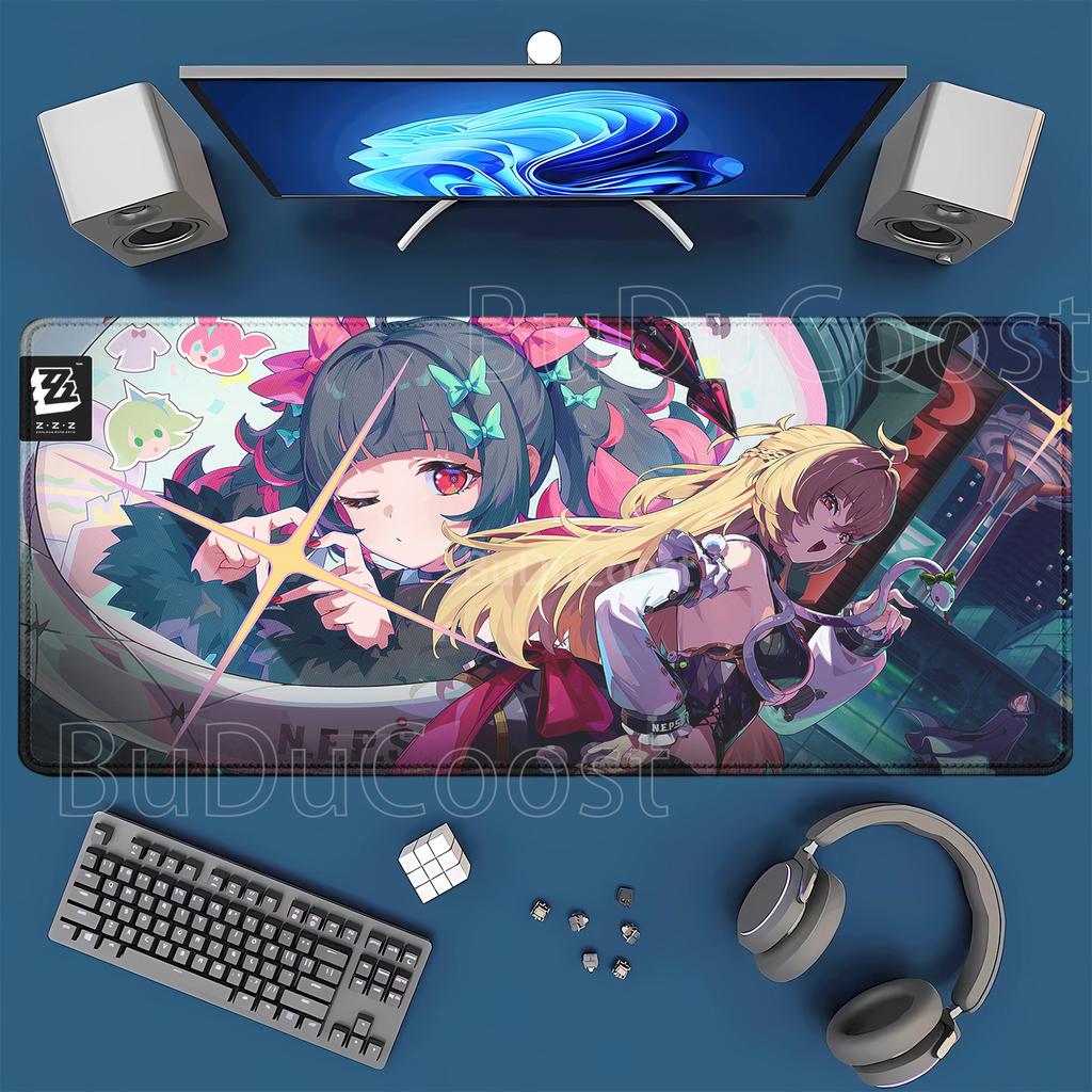 ZZZ Zenless Zone Zero Nangong Yu Aria Sunna Mouse Pad Cute Anime Girl Angels of Delusion PC overlock Mousepad Large Size DeskMat