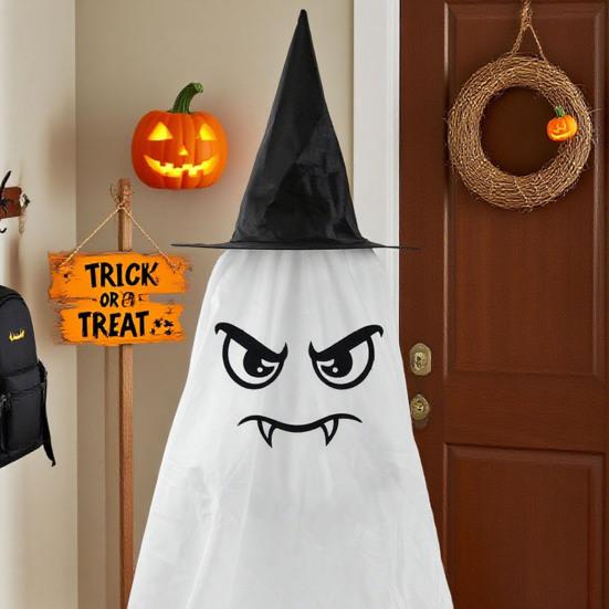 Halloween Ghost Decorations DIY Expressions Spooky White Ghost Craft Kit with Witch Hat for Outdoor Indoor Yard Garden Lawn Decor