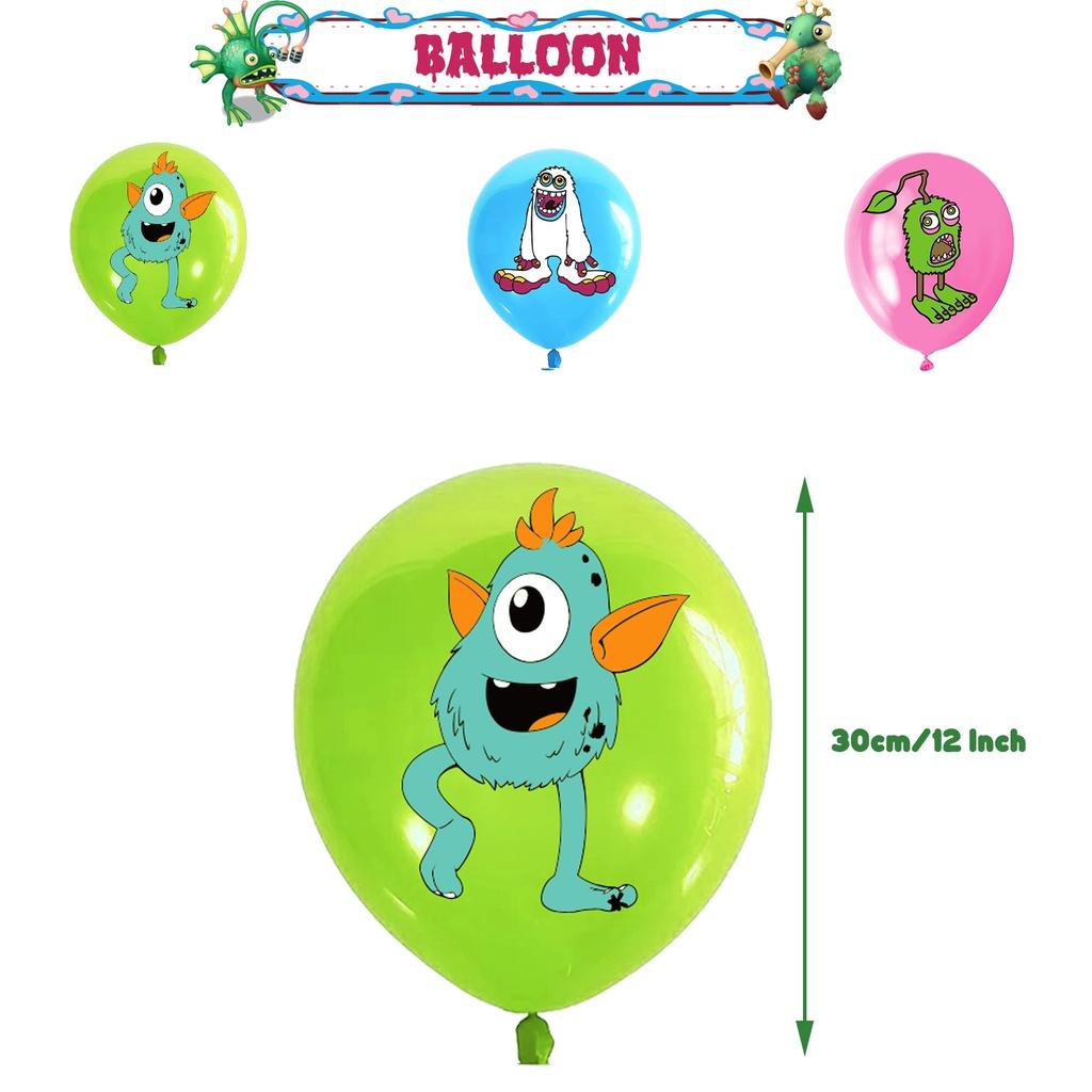 My Singing Monster Birthday Party Decorations Set Flag Balloons Cake Toppers And More